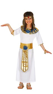 EGYPTIENNE ROBE BLANCHE FILLE 